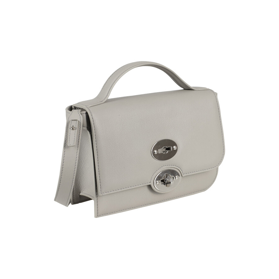 Zanellato Ella Piuma Knot Shoulder Bag In Gray