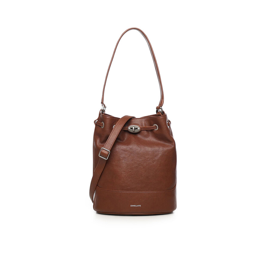 Zanellato Leather Shoulder Bag Adjustable Strap In Brown