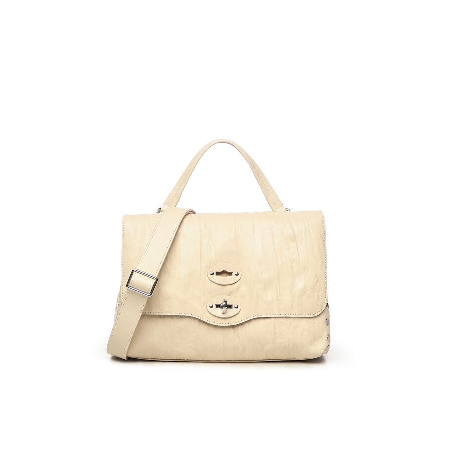 Zanellato Pleated Postina Bag S In Neutral