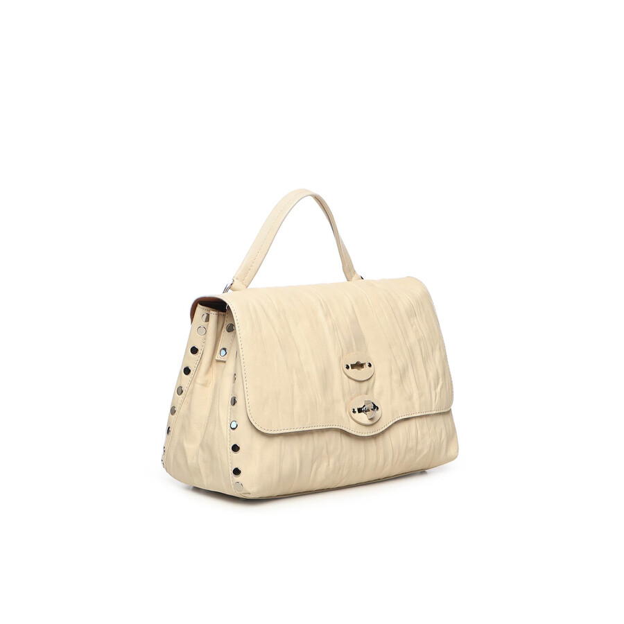 Zanellato Pleated Postina Bag S In Neutral