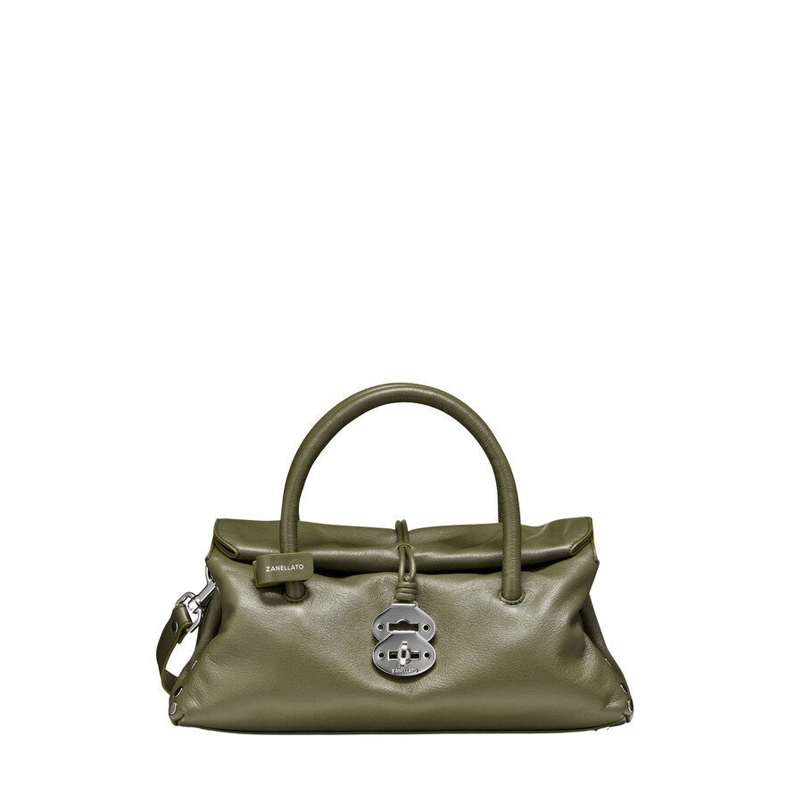 Zanellato Small Saeta Handmade Leather Handbag In Green