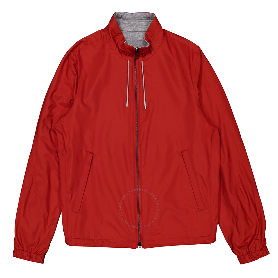Zegna Rust Lightweight Reversible Zip-up Jacket