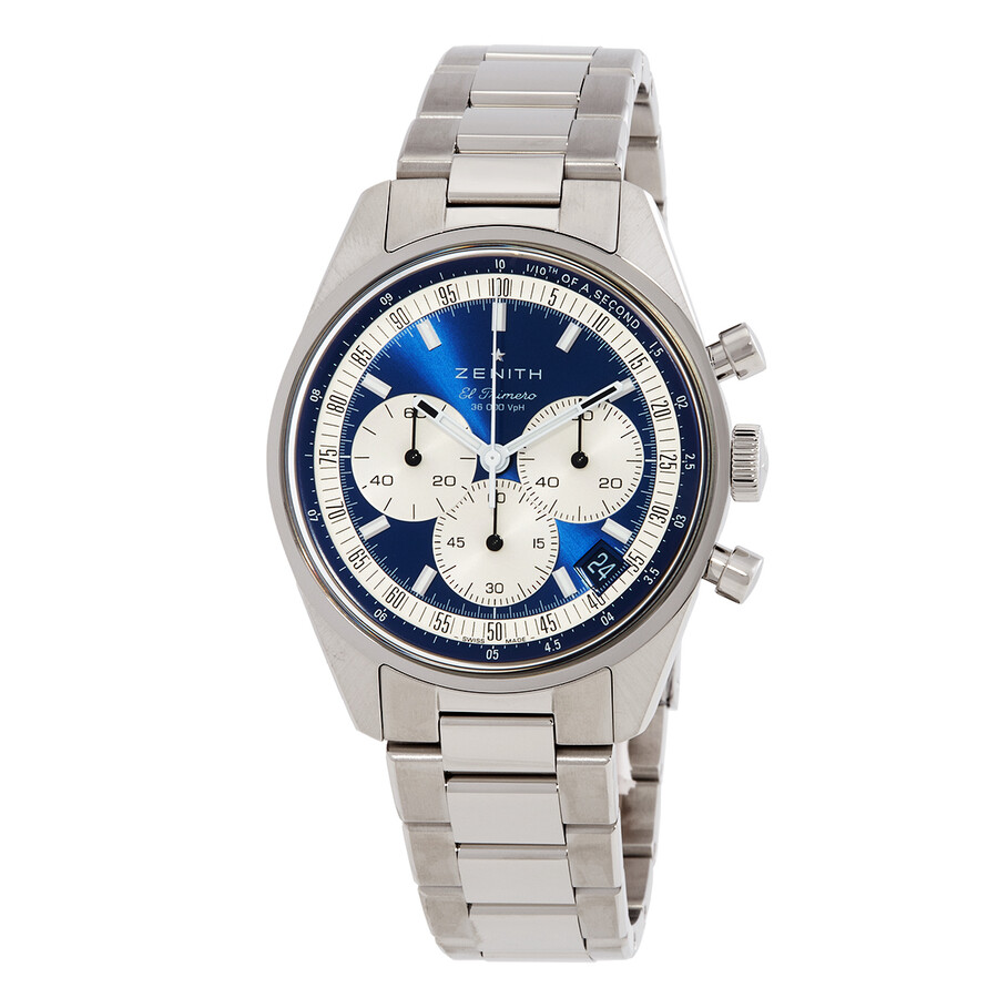 Shop Zenith Chronomaster Original Boutique Edition Chronograph Automatic Chronometer Blue Dial Men's Watc