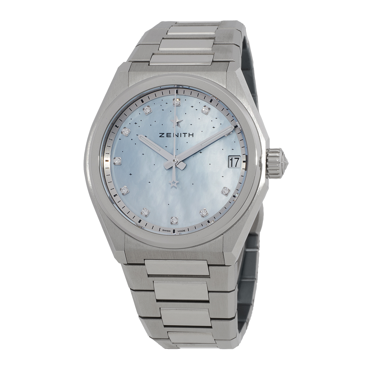Zenith Defy Midnight Automatic Diamond Mother Of Pearl Dial Ladies Watch 03.9200.670/03.MI001