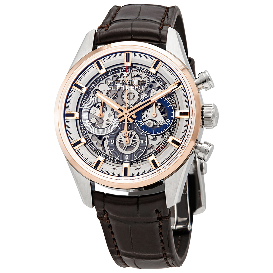 Zenith El Primero Chronomaster Stainless Steel & Rose Gold Automatic Skeletal Dial Men's Watch 51.2151.400/78.C810