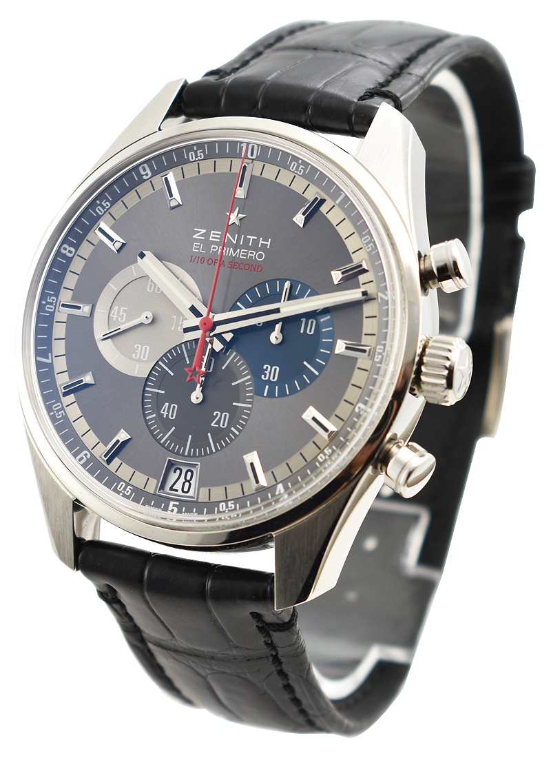 Zenith El Primero Striking 10th Platinum Chronograph Automatic White Dial Men's Watch 40.2041.4052/91.C496