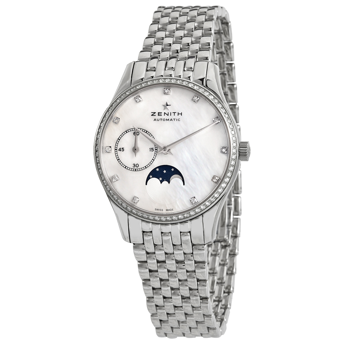 Heritage Automatic Diamond White Dial Ladies Watch