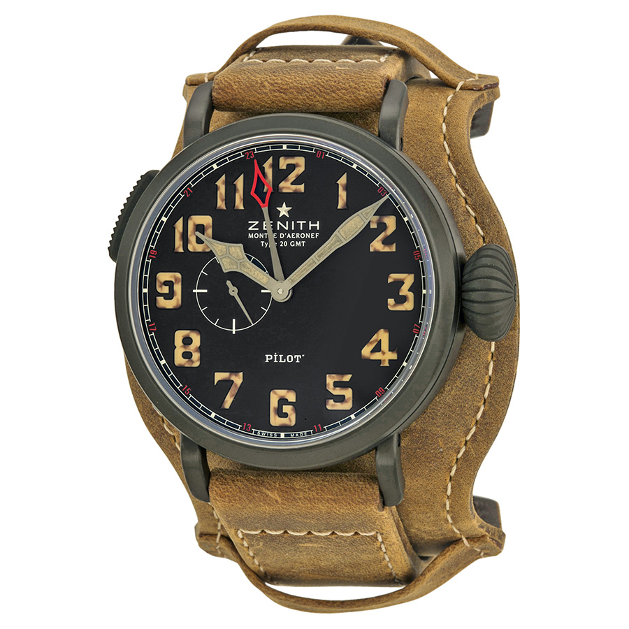Zenith Pilot Montre d Aeronef Type 20 GMT Automatic Men's Watch 96243169321C738