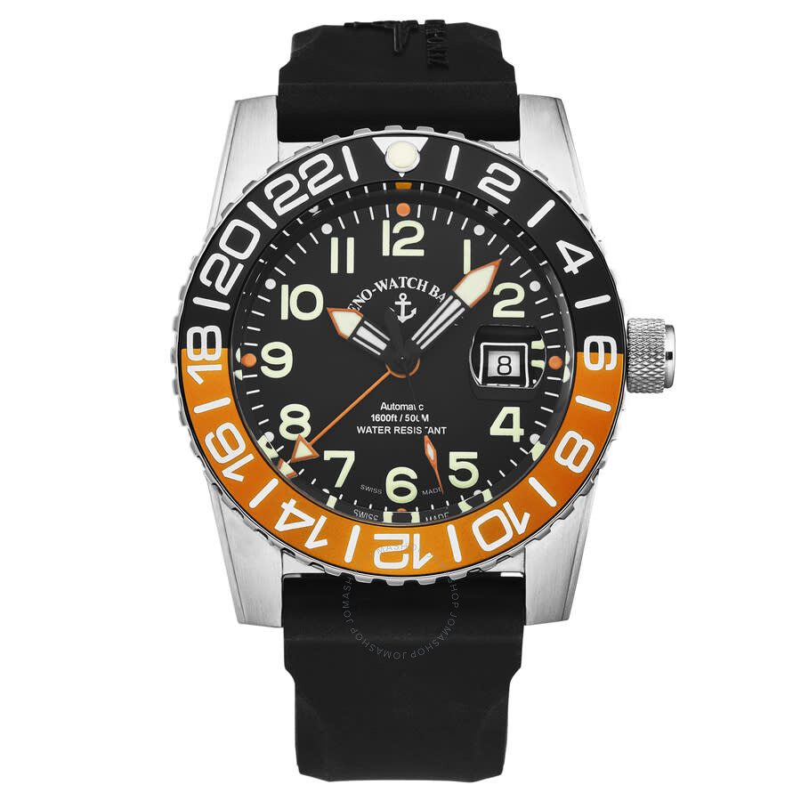 Zeno Airplane Diver World Time Automatic Black Dial Men's Watch 6349gmt-12-a15 In Black