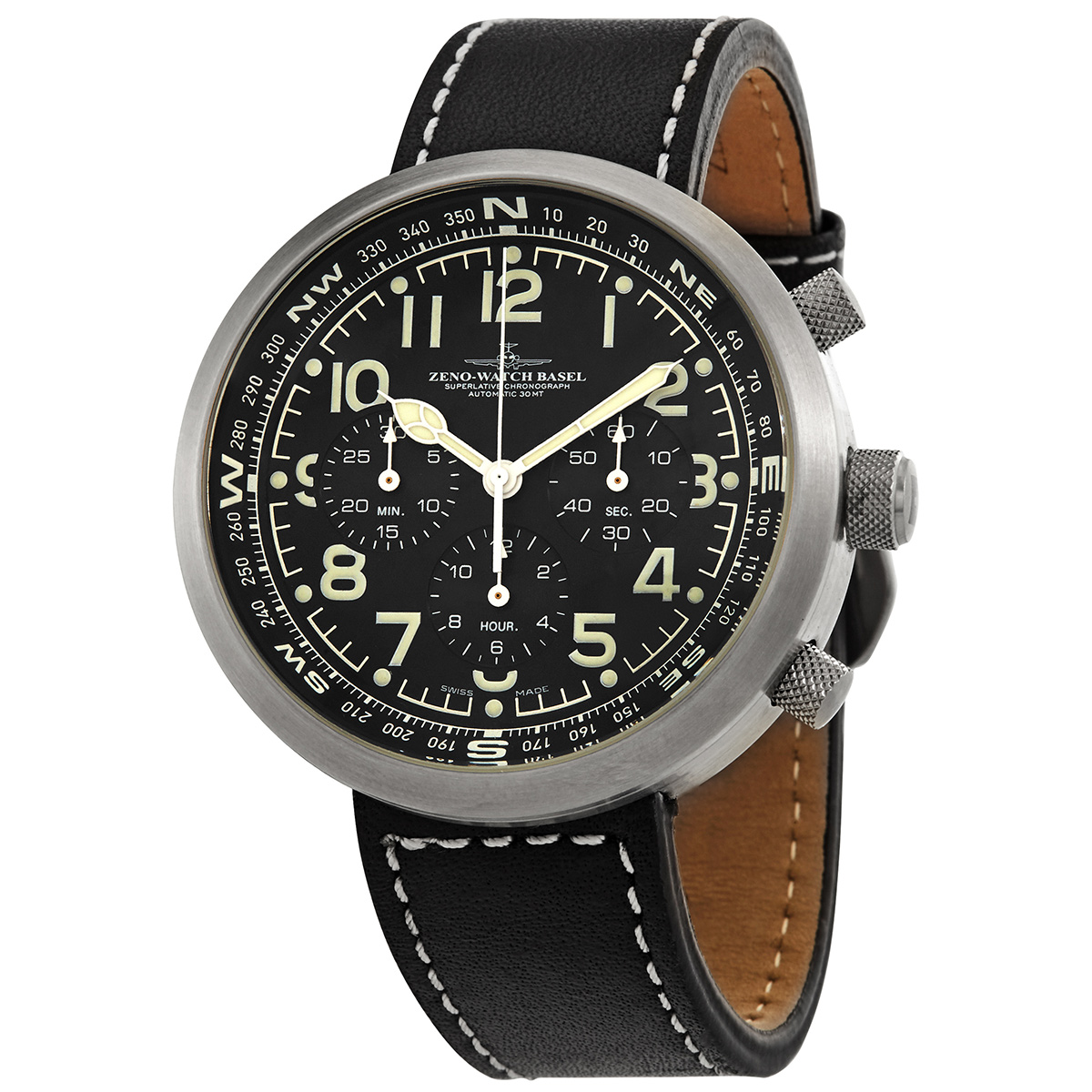 Купить часы класса люкс Zeno Ronda Auto Chronograph Automatic Black Dial  Men's Watch B560-A1 в интернет-магазине Brandmall