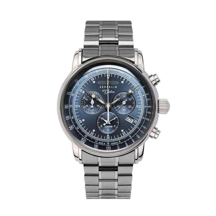 Zeppelin 100 Jahre Chronograph Blue Dial Men's Watch 7680MB3