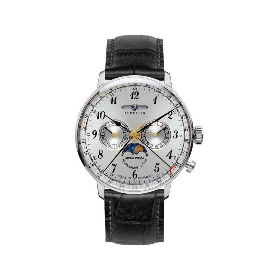 Zeppelin Lz 129 Hindenburg Mondphase Silver-tone Dial Men's Watch 70361