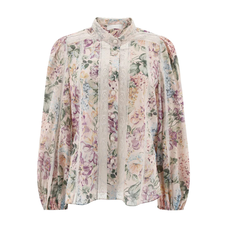 Zimmermann All-over Floral Print Cotton Shirt