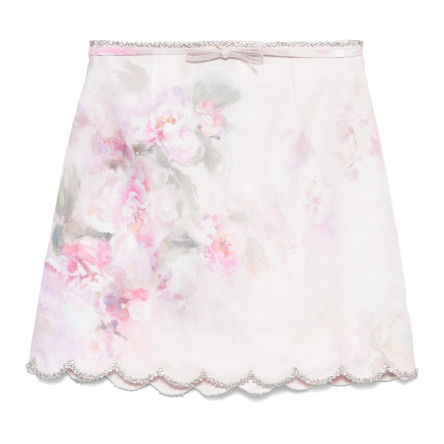 Crush Scalloped Mini Skirt