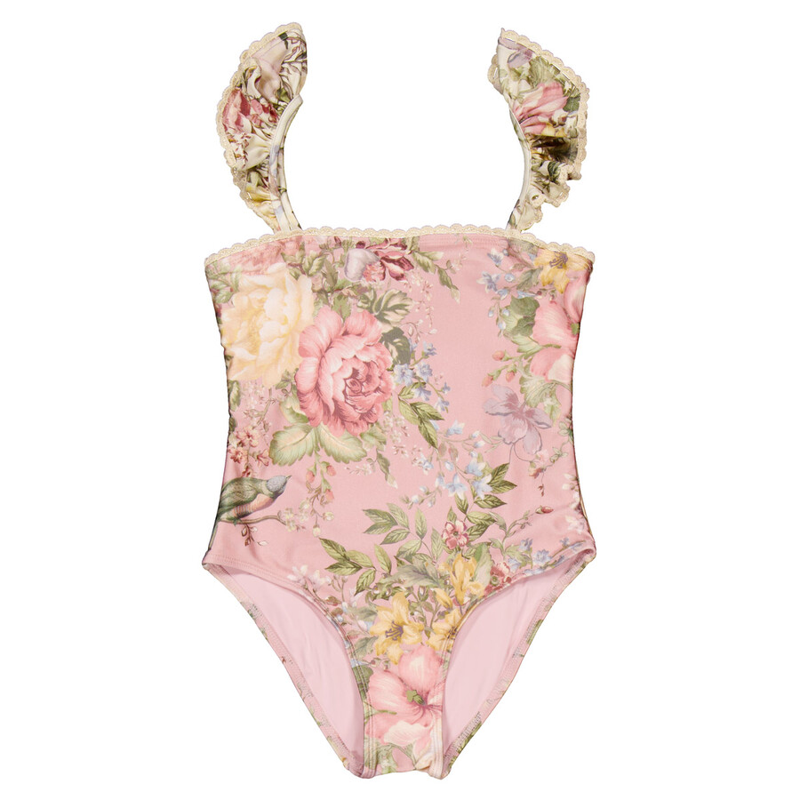 Girls Floral-Print Swimsuit