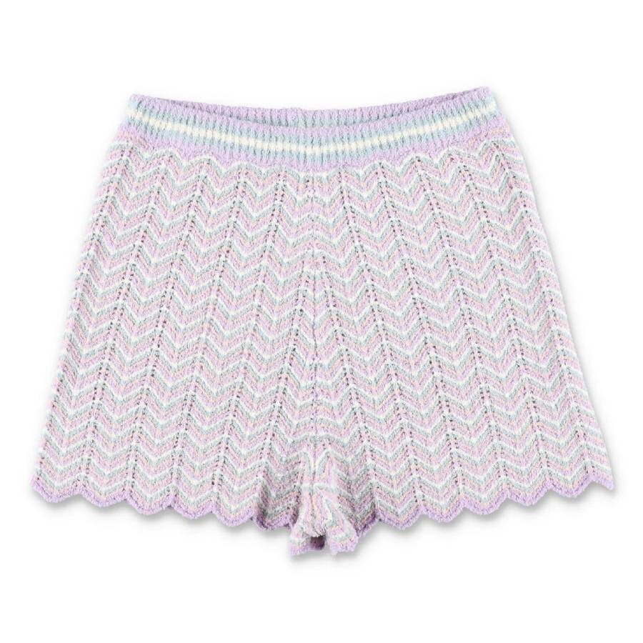 Zimmermann Girls Halliday Textured Knit Shorts