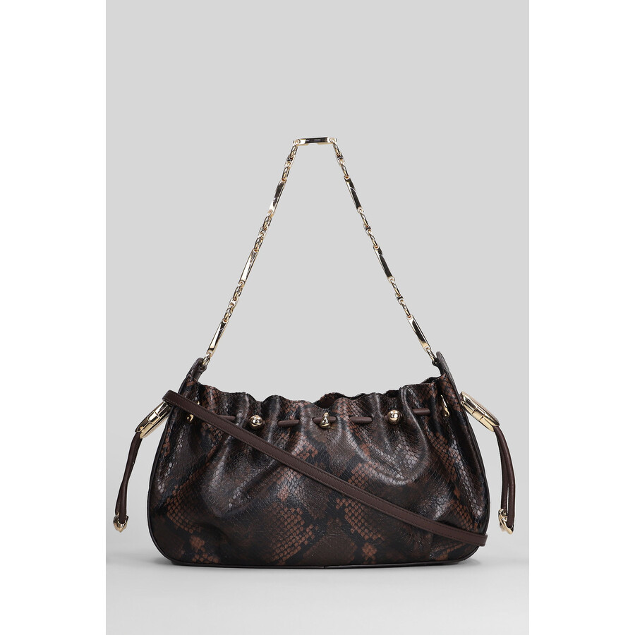 Zimmermann Halcyon Shoulder Bag In Brown Leather In Brown
