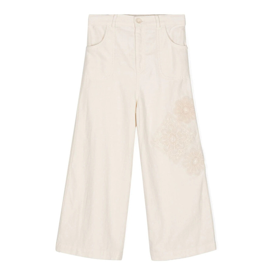 Kids Halliday Floral-Applique Trousers