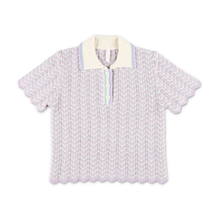 Kids Halliday Knitted Cotton-Blend Polo Shirt
