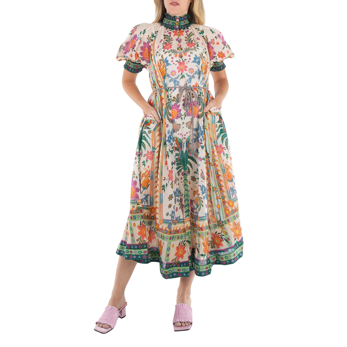 Zimmermann Ladies Cream Multi Ginger Swing Dress, Brand Size 0 (US Size ...