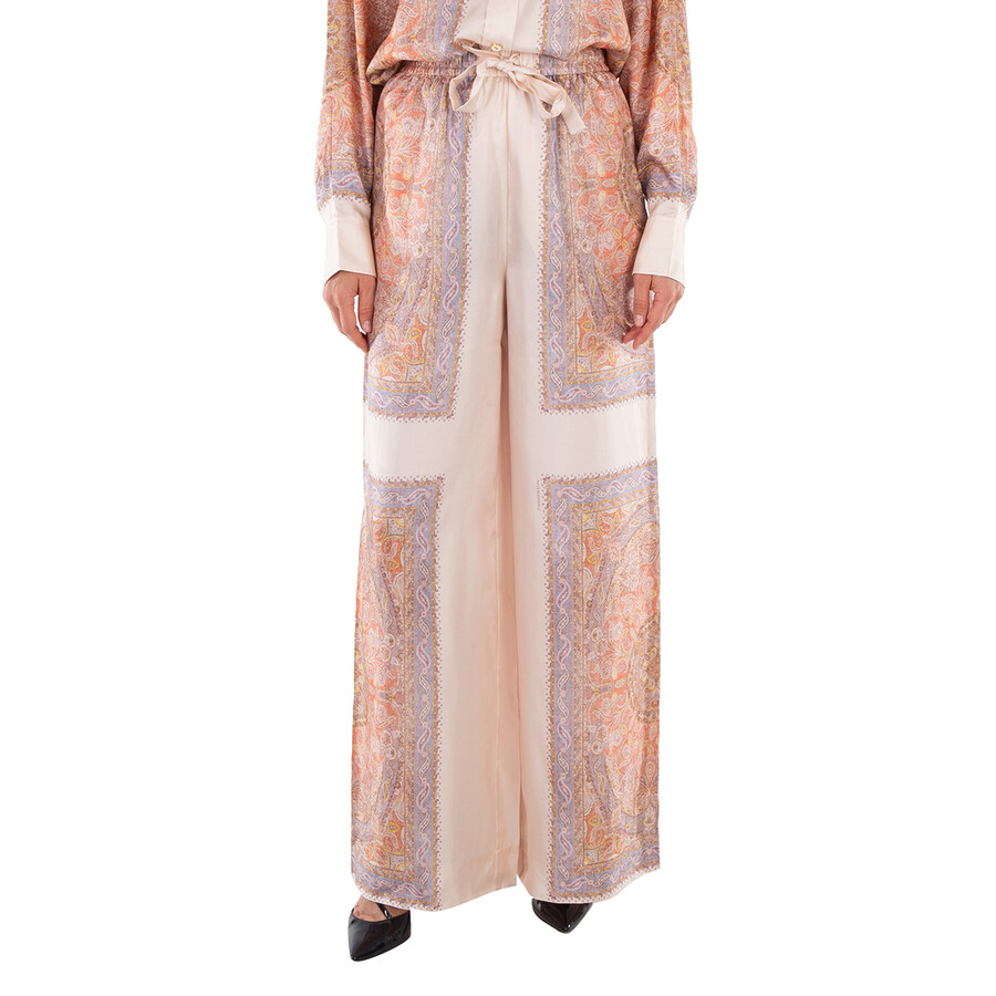 Paisley Print Drawstring Track Pants