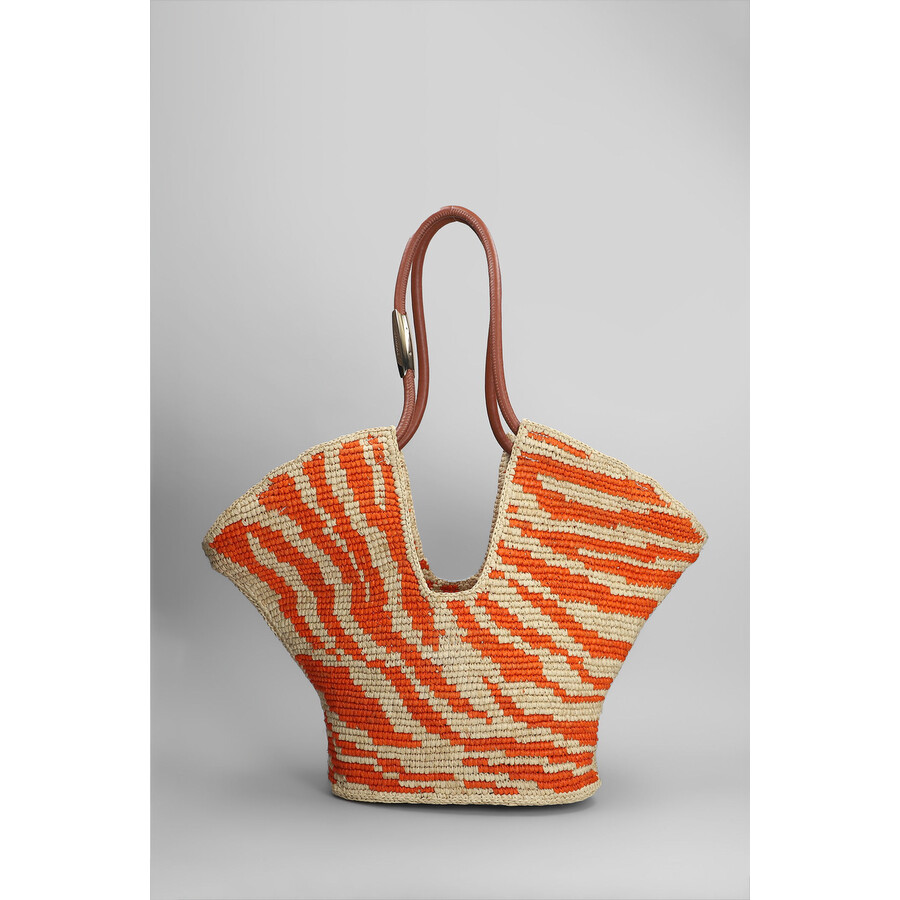 Zimmermann Tote In Beige Raffia In Multi