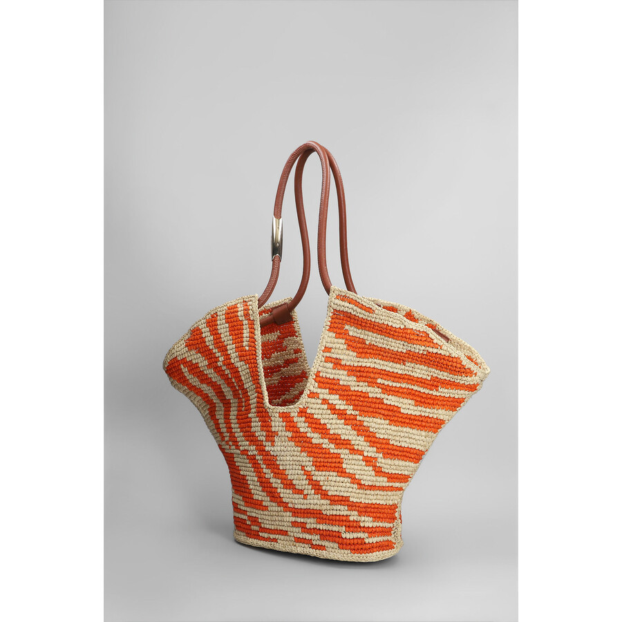 Zimmermann Tote In Beige Raffia In Multi